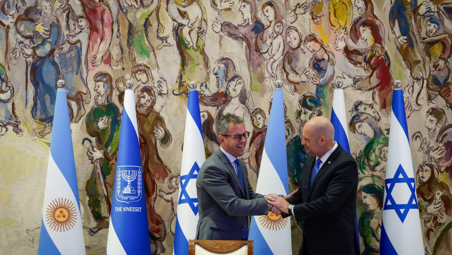  נשיא בית הנבחרים של ארגנטינה, מרטין מנם, בביקור בכנסת