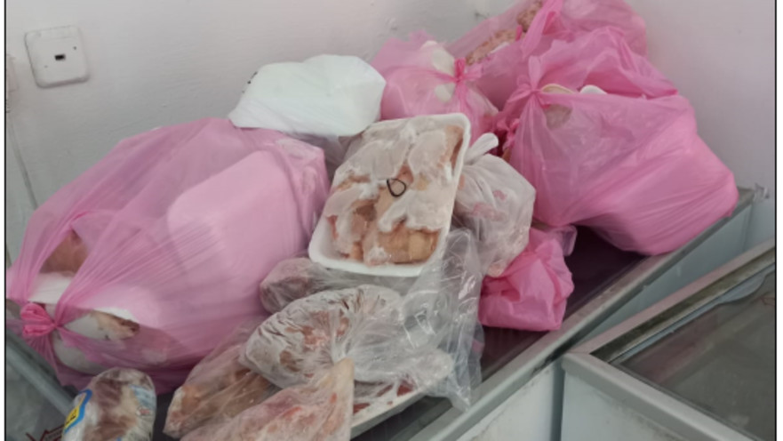 בשר לא ראוי למאכל באטליז "שיווק הכי טעים" בחיפה
