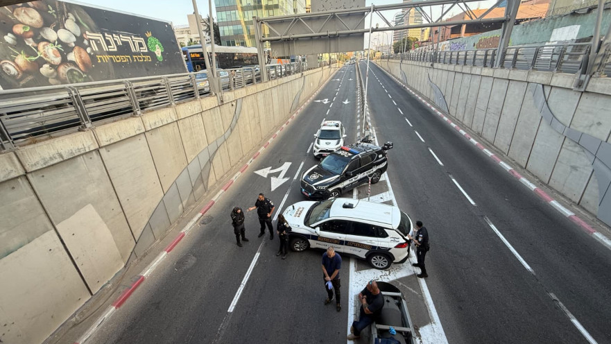 מזירת האירוע במנהרת לה גארדיה בתל אביב
