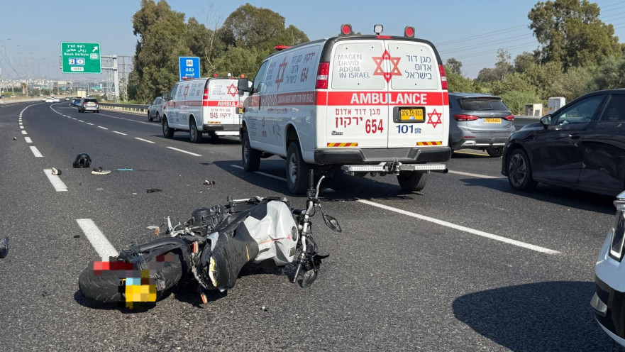 תאונת אופנוע בכביש 5
