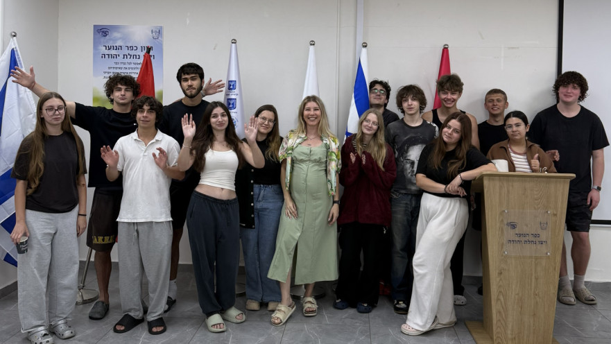 חלק מבני הנוער השותפים במיזם של ויצו