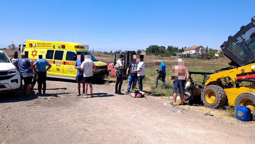 מד"א בזירת התאונה בכפר חסידים א'