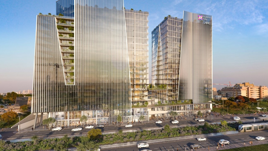 הדמיית המרכז המסחרי במיזם Sheba HealthTech Valley