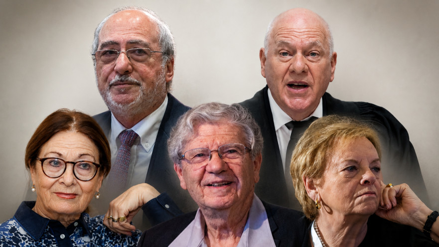 השופטים בדימוס אסתר חיות, עוזי פוגלמן, אשר גרוניס, דורית בייניש ואהרן ברק