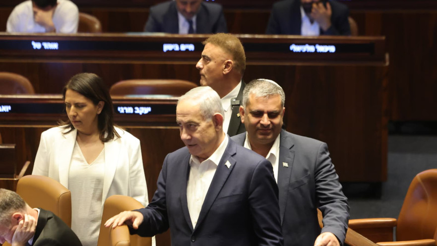 בנימין נתניהו. הצבעת הכנסת על חוק התקשורת