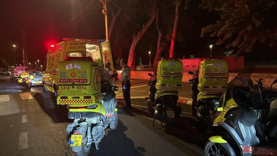 זירת התאונה ברחוב ההגנה בנהריה