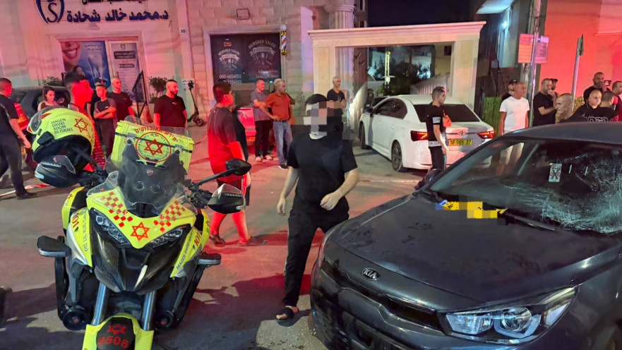 זירת התאונה בין קורקינט חשמלי לרכב בכאבול