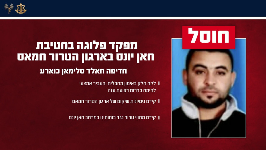 חדיפה חאלד סלימאן כוארע, מפקד פלוגה בחטיבת חאן יונס של חמאס