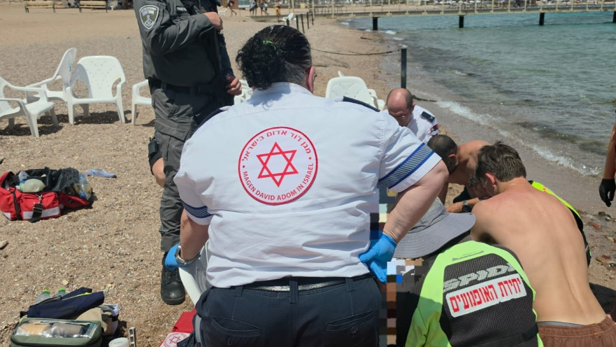 זירת הטביעה סמוך לחוף אלמוגים באילת