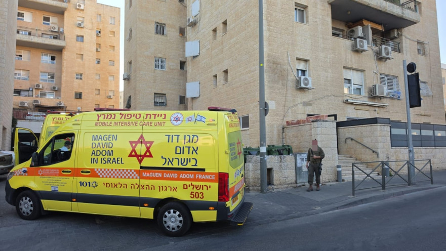 אמבולנס מד"א בזירת האירוע בירושלים