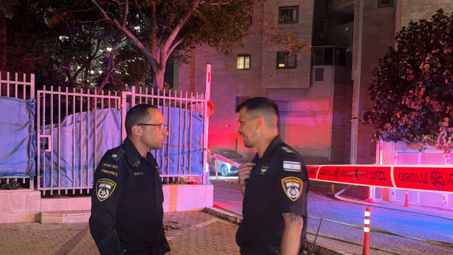 זירת הרכב שנשרף בראשון לציון