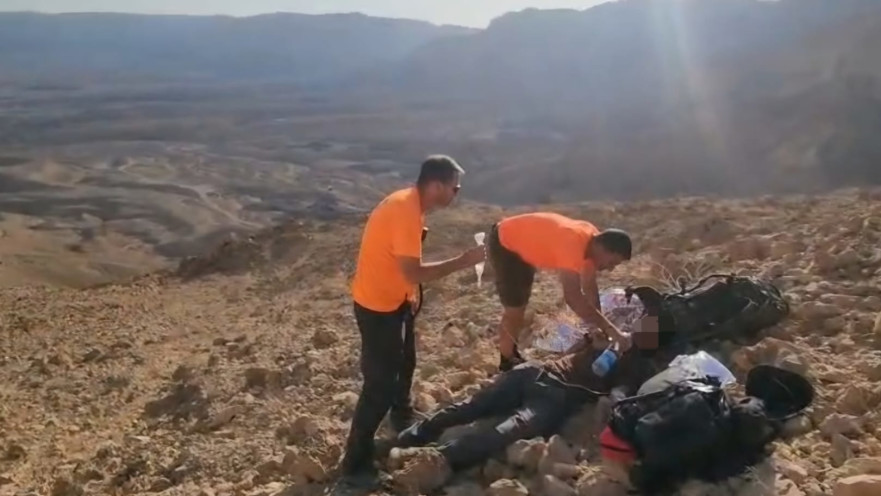 מטייל התייבש באזור הערבה ופונה לקבלת טיפול