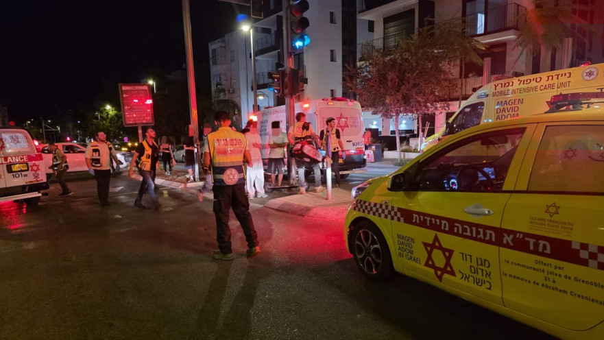 מזירת התאונה בתל אביב