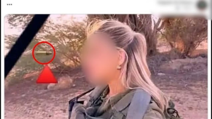 פוסט החיילת עם הקליע מכוון לראשה