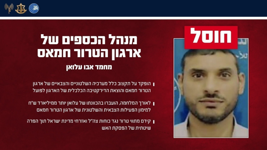 מחמד אבו עלואן, מנהל הכספים של ארגון הטרור חמאס חוסל