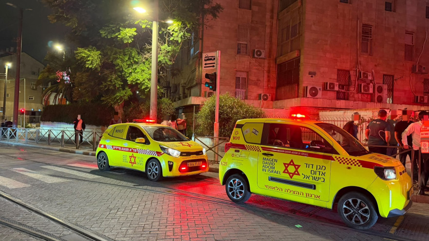 זירת התאונה בשדרות וייצמן בירושלים