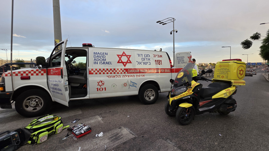 זירת התאונה במחלף לה גווארדיה בתל אביב