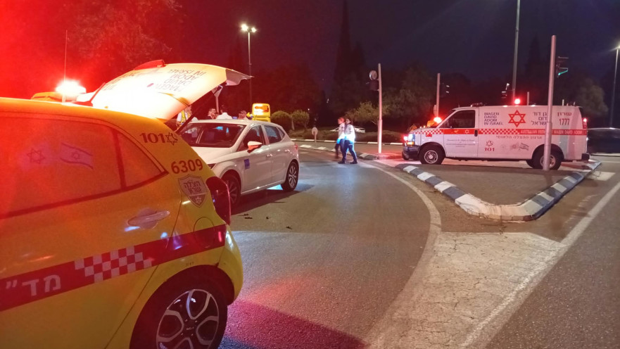זירת התאונה ברחוב יוסף ויתקין בנתניה