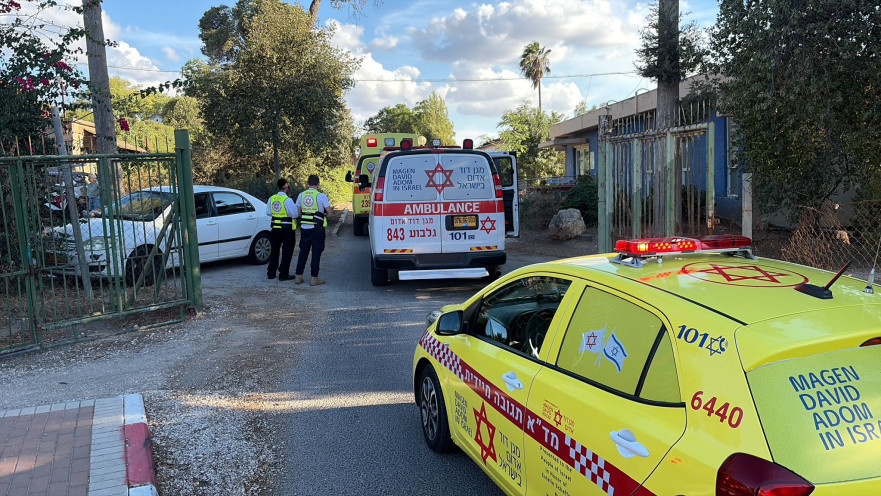 זירת התאונה בקיבוץ במועצה האזורית עמק יזרעאל