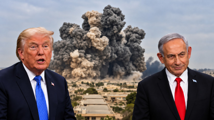 בנימין נתניהו ודונלד טראמפ על רקע תקיפה באיראן