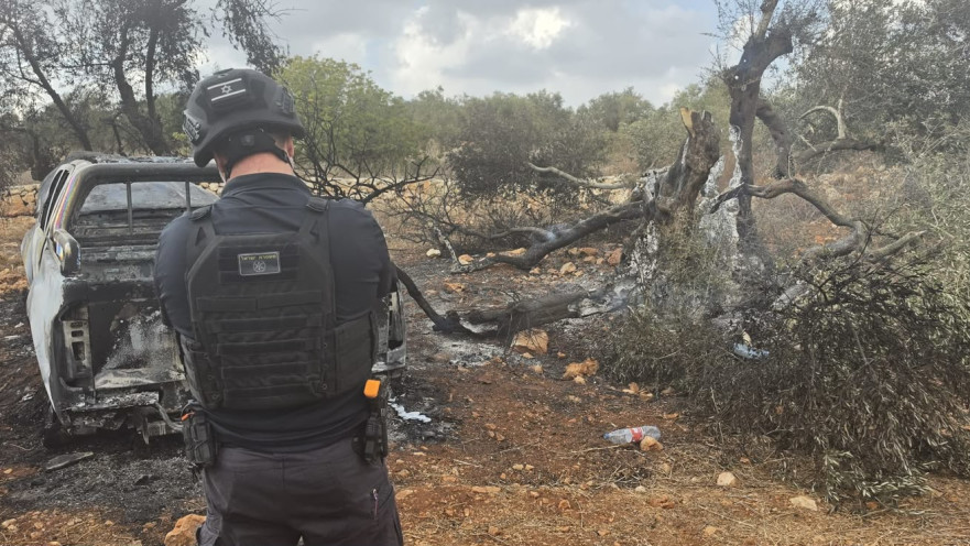 תיעוד המשטרה לאחר התקיפות ביהודה ושומרון