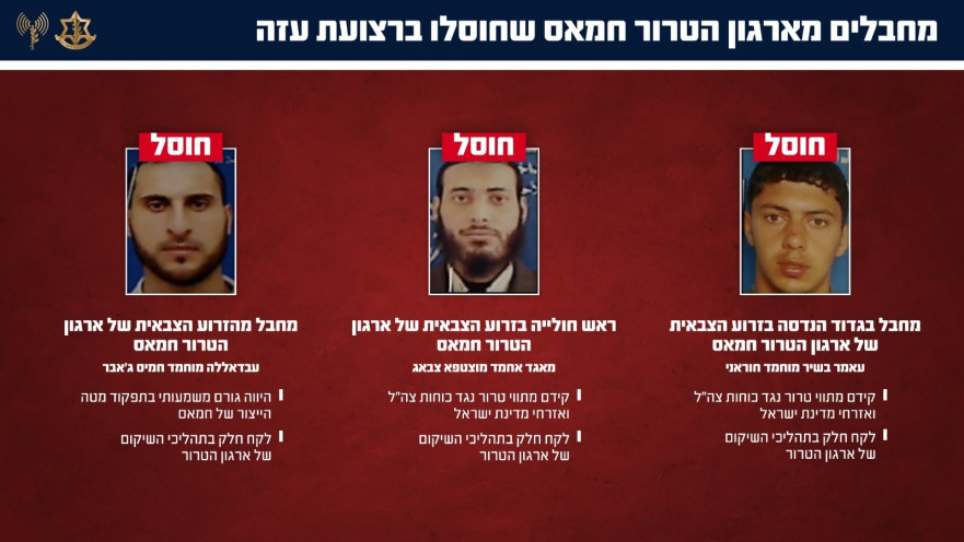 מחבלי חמאס שחוסלו על ידי צה"ל בעזה