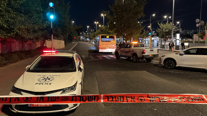 זירת תאונת הדרכים בשדרות חיים בר לב בירושלים