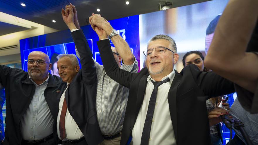 יוסוף ג'אברין וראשי המשותפת בחגיגות בחירות 2026