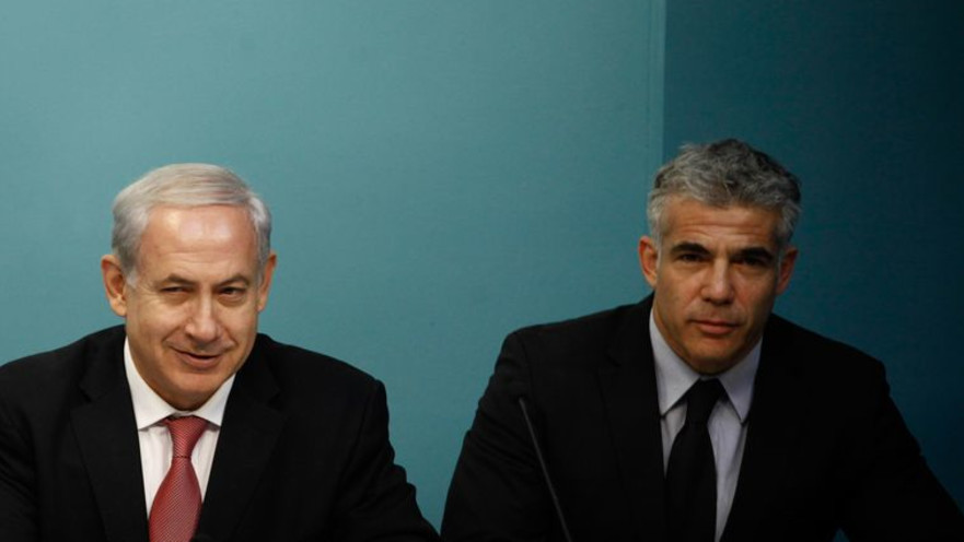 ראש הממשלה בנימין נתניהו ושר האוצר יאיר לפיד