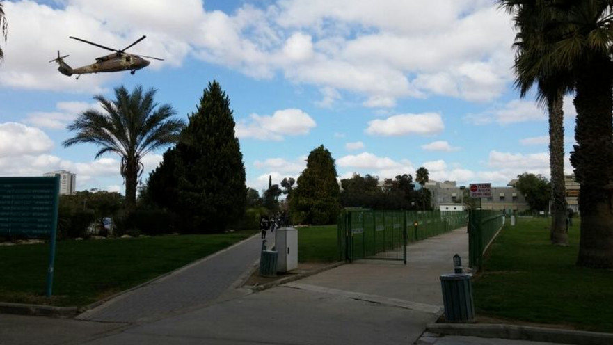 פינוי החייל הפצוע לבית החולים