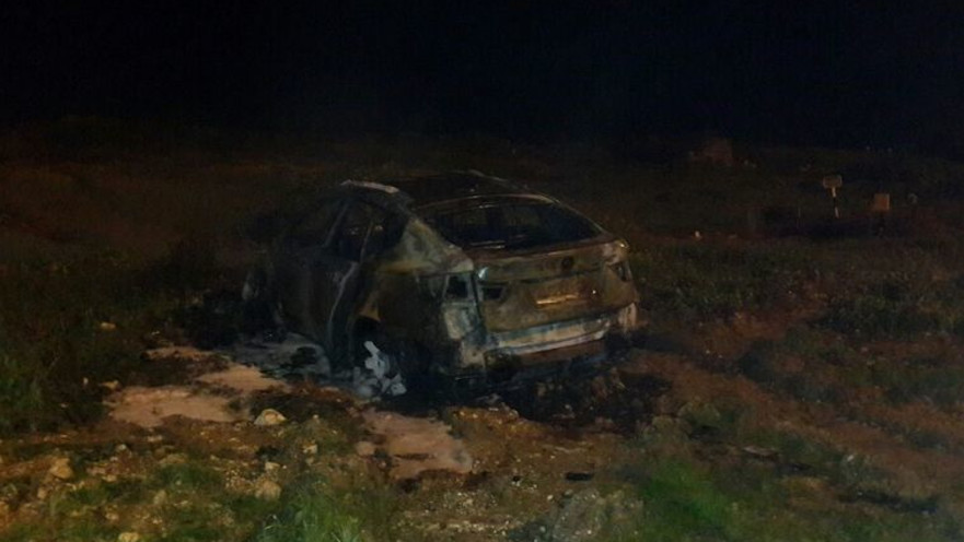 רכב שרוף סמוך לרמלה