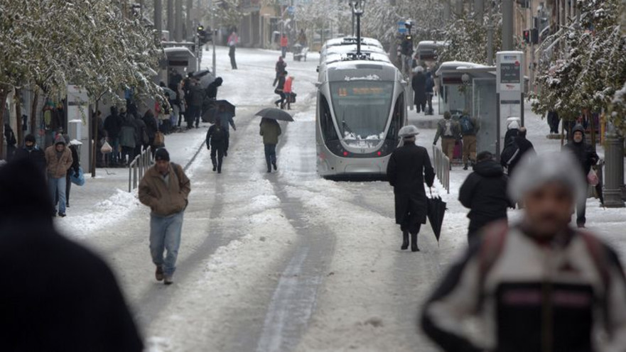 שלג בירושלים 2013