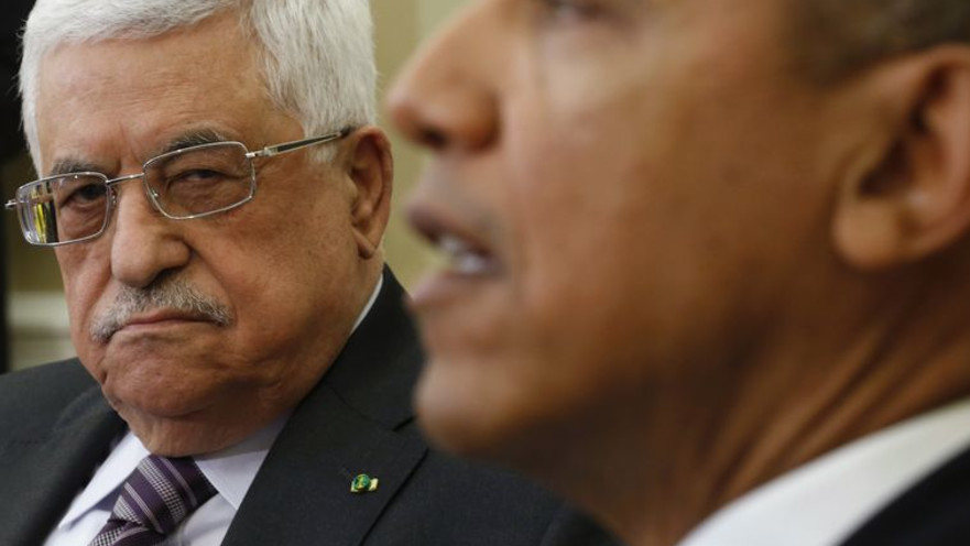נשיא ארה"ב ברק אובמה ויו"ר הרשות הפלסטינית אבו מאזן