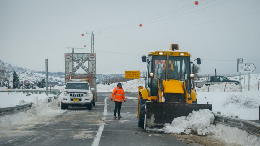 פינוי שלג בגולן