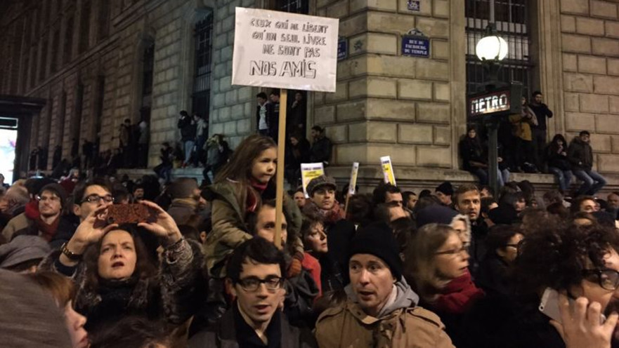 עצרת ספונטנית של "צעירים מצביעים בחו"ל", עקב האירועים בצרפת