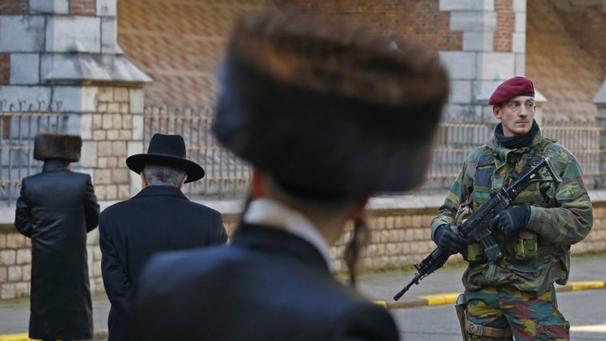 אבטחה מחוץ לבה"ס יהודי, בלגיה