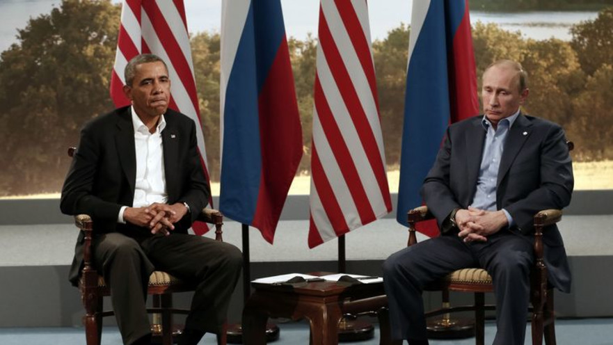 נשיא רוסיה ולדימיר פוטין ונשיא ארה"ב ברק אובמה