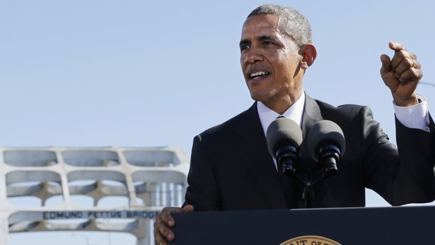 הנשיא אובמה נואם בסלמה