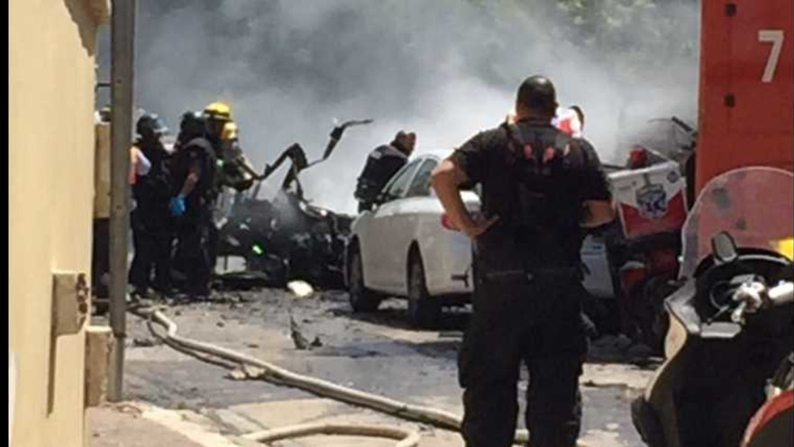 זירת הפיצוץ בגבעתיים