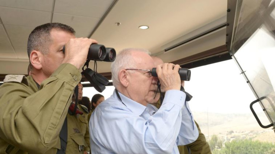 ראובן ריבלין בסיור בגבול הצפון 