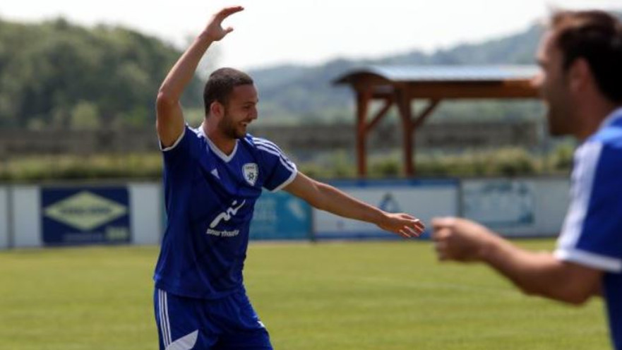 בן שהר באימון נבחרת ישראל