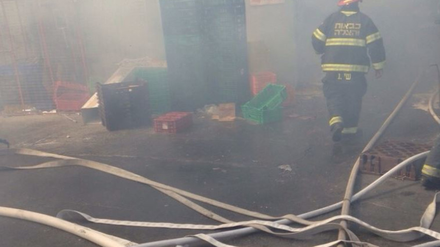 שריפה ליד קניון רב חן תלפיות בירושלים