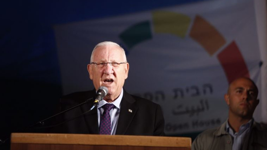 נשיא המדינה ראובן ריבלין בעצרת נגד האלימות בכיכר ציון