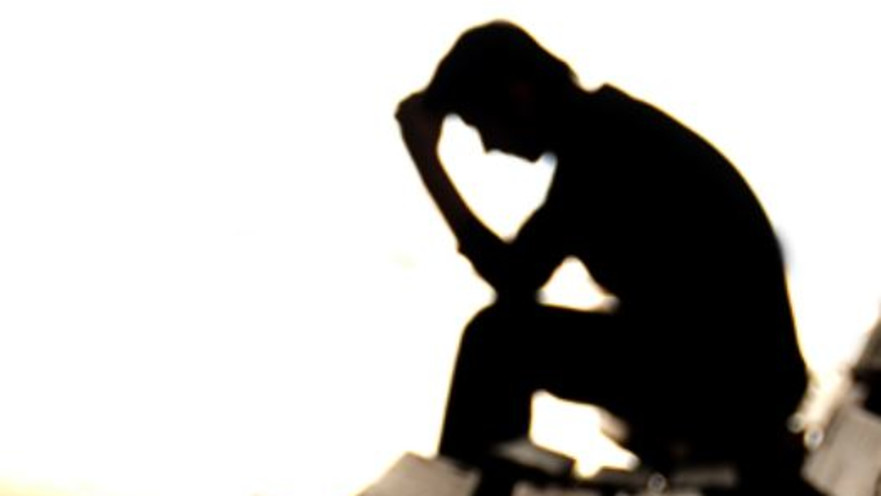 צללית, גבר עצוב, דיכאון, סבל