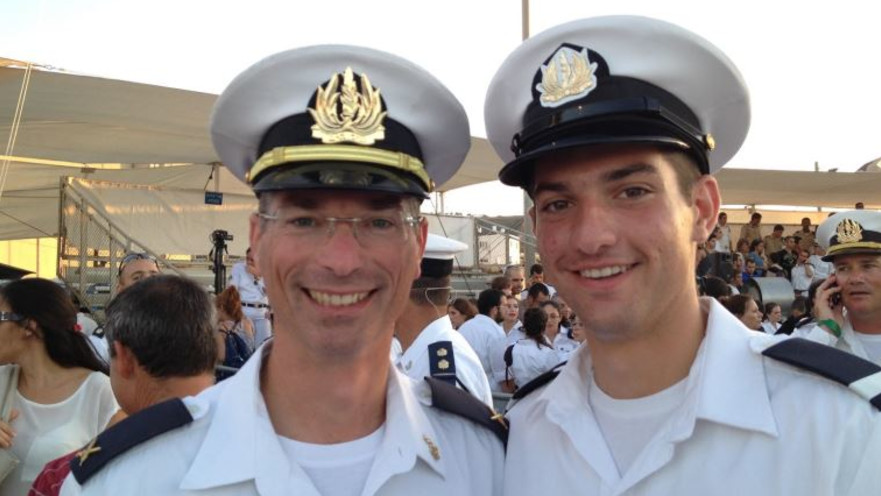 יואב (מימין) ועודד גור לביא המהלך הקורס