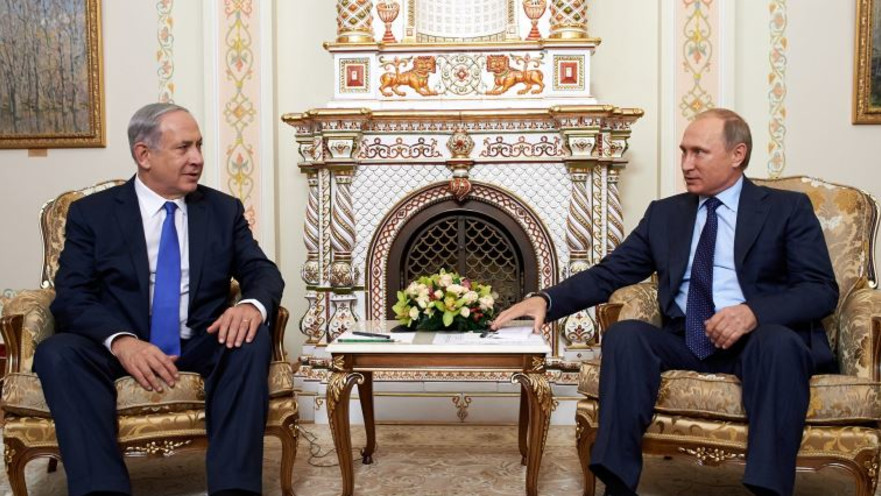 בנימין נתניהו נפגש עם נשיא רוסיה ולדימיר פוטין