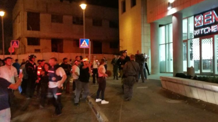 זירת האירוע בגשר המיתרים בירושלים