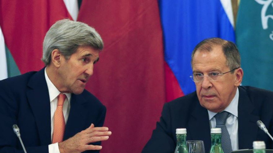 ג'ון קרי וסרגיי לברוב בשיחות על סוריה בווינה