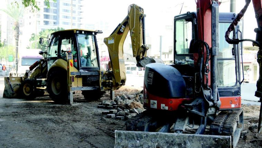 עבודות על הרכבת הקלה ברמת גן 