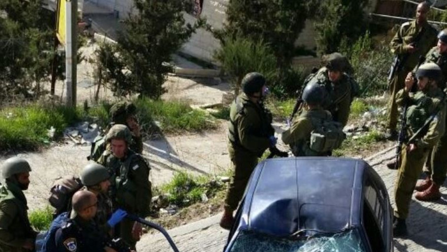 זירת פיגוע הדריסה בבית אומר